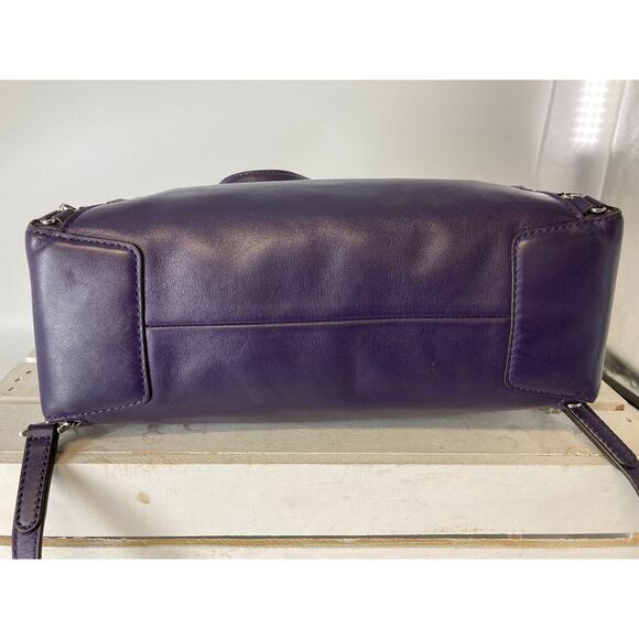 MICHAEL KORS, SMOOTH LEATHER DARK PURPLE WOMENS LARGE CROSSBODY BAG - Picture 6 of 15